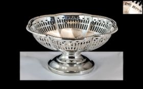 Solid Silver Bon Bon Dish by Walker and Hall.