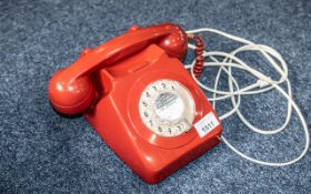 Old Vintage Retro GPO Rotary Dial Red Telephone, 1950/60s Style Red Telephone,