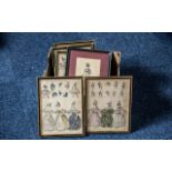 Collection of Seven Vintage Prints depicting ladies in Victorian costume, all framed.