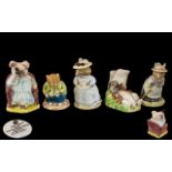 5 Beatrix Potter Figures to Include - Benjamin Wakes Up, Mrs Apple, Little Pig Robinson Spying,