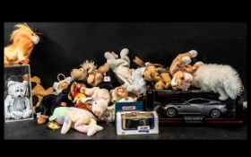 Box of Collectables, to include 24 Ty Beanie Babies, a Burago Fiat Die Cast Model,