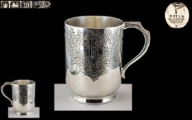 Walker and Hall - Superb Quality Sterling Silver Christening Cup of Solid Construction and