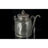 Victorian Pewter Self Pouring Teapot, manufactured by James Dixon & Sons, Sheffield, for J J Royles,