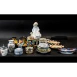 Collection of Assorted Porcelain & Pottery Items, including Dutch Regina Verona Jug, Toby Jug,