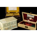 Three Jewellery Boxes Containing a collection of stone set and diamonte jewellery,