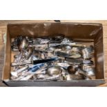 Large Collection of Silver Plated Flatware, including Queen's Silver Plate Cutlery by Carrs of