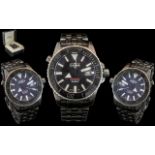 Davosa Gentleman's Argonautic Automatic Divers Stainless Steel Wristwatch. Features Black Dial, Date