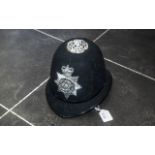 Policeman's Helmet, made by Compton Webb Headdress Limited, Witney. No. 57 915.