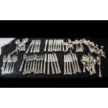 Collection of Plated Flatware by Sanders & Bowers, of Sheffield style 'Friar', comprising knives,