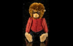 Antique Schuco Miniature Jointed Monkey. Antique Schuco Monkey In Original Condition.