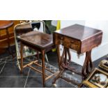 An Edwardian Mahogany Fold Over Card Table of small proportions, raised on square tapering legs