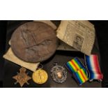 WWI Interest - Death Plaque 'He Died For Freedom And Honour', issued to Francis Leslie Braithwaite,