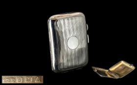 Solid Silver Cigarette Case. c.1925.
