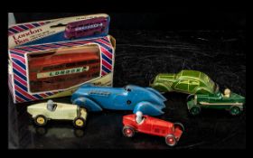 Small Collection of Vintage Die Cast Model Cars, comprising a boxed Persaud London Bus,