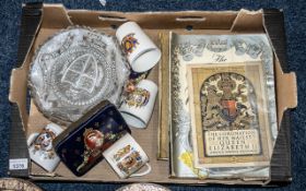 Box of Royal Memorabilia, including 'Royal Wedding in Pictures',