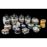 Small Mixed Lot of Porcelain, to include ten Limoges pill boxes of various shapes,