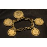 Gold Plated bracelet Loaded with Gold Plated Coins. lovely bracelet Loaded with Gold Plated