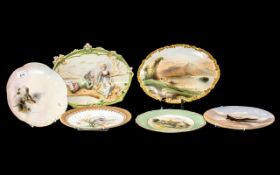 Collection of Cabinet Plates, including Royal Worcester bird decorated plate, a swallow plate,