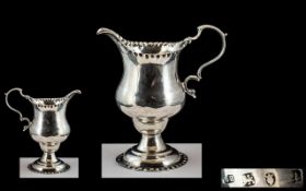 George III - Superb Quality Sterling Silver Helmet Shaped Cream Jug of Excellent Proportions and