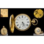 Charles Frodsham 18ct Gold Demi-Hunter Keyless Pocket Watch. English Lever Movement, Size 50 mm.