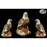 Royal Crown Derby Hand Painted Eagle Figure Paperweight ' Bald Eagle ' Gold Stopper, Date 1983.