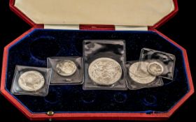 Part set of 1902 Edward VII specimen MATT coins.