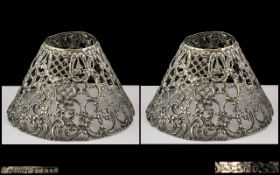 Gorham & Company - Silversmiths American Pair of Late 19th Century Ornate Open-worked Silver