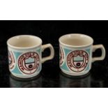 2 x Mugs of Manchester City League Cup Winners 1975 / 1976.