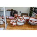 Modern Chinese Dinner Set, comprising 12 x 6'' plates, 12 x 4.5'' rice bowls, 12 x 4'' rice bowls,