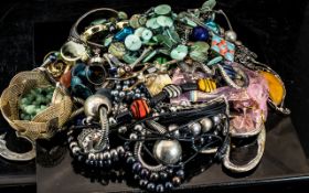 Collection of Costume Jewellery including bangles, beads, bracelets, brooches, pendants,earrings,