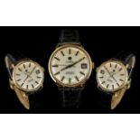 Roamer - Stingray Rotodate 9ct Gold Cased Mechanical Wind Wrist Watch, 17 Jewell's with Date-Just