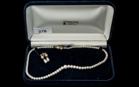 A 16 inch Graduation Pearl Necklace with