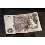 Bank of England Bank Note £10, signed J