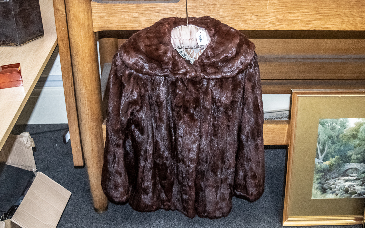 Ladies Dark Brown Mink Jacket, made by D - Image 2 of 2
