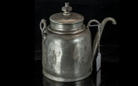 Victorian Pewter Self Pouring Teapot, ma