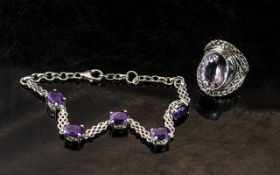 Rose De France Amethyst (8cts) sterling