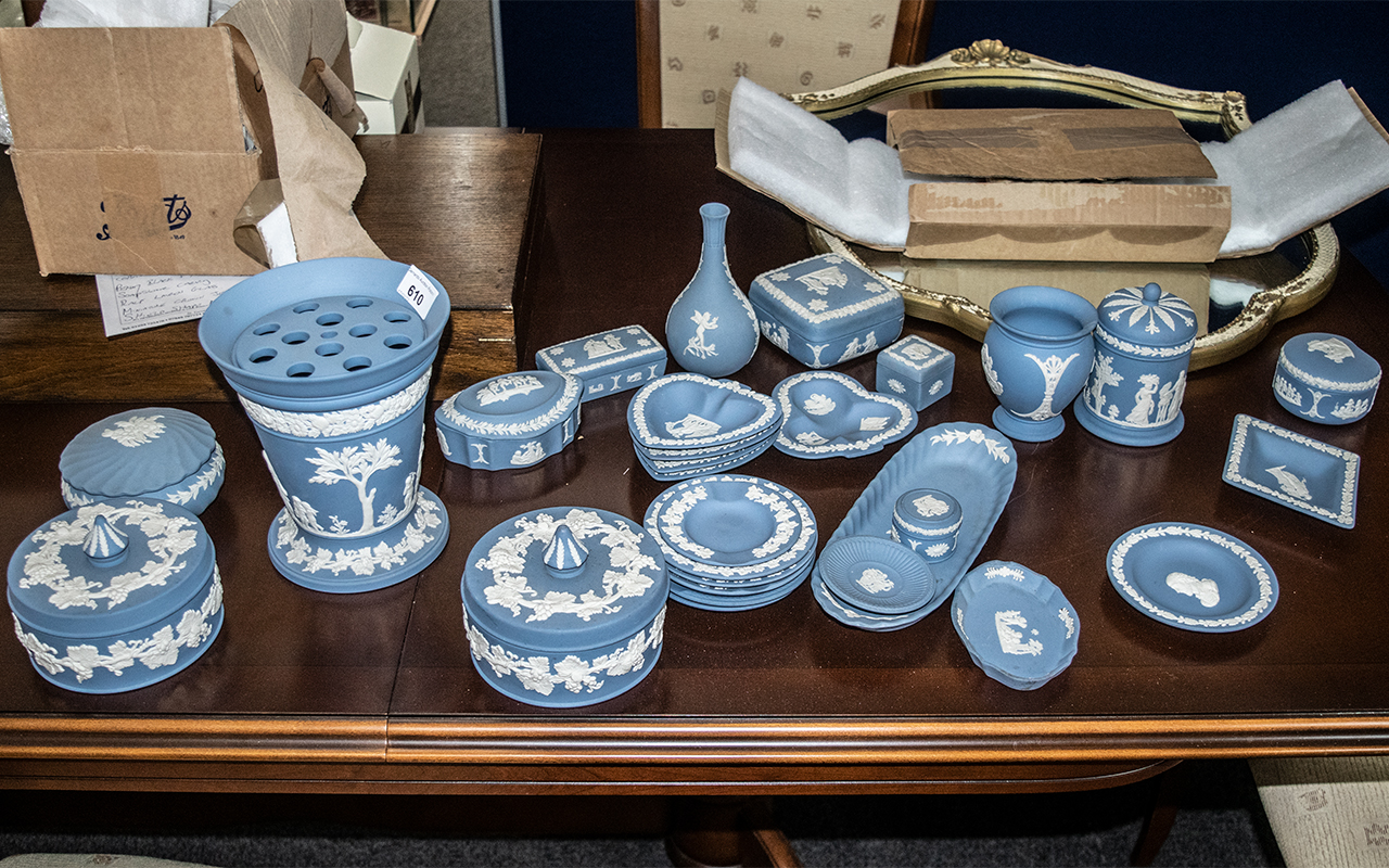 Collection of Wedgwood Blue Jasperware I