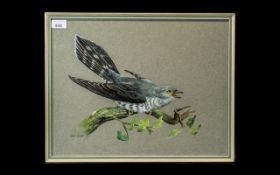 John Selby Watercolour 'Cuckoo on a Bran
