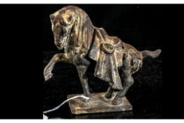 A Tang Style Metal Chinese Horse, measur