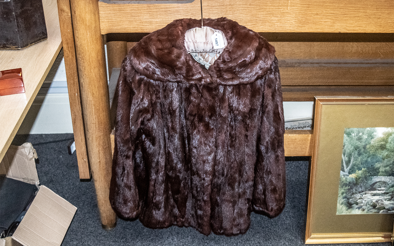 Ladies Dark Brown Mink Jacket, made by D