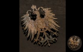 An imperial German colonial cap badge with intact rear fastening, as worn on the soft cap.