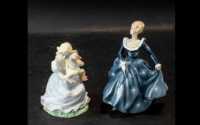 Two Porcelain Figurines, comprising Coalport 'Goose Girl' Limited Edition, with certificate,