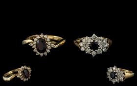 Two 9ct Gold CZ Dress Rings both fully hallmarked, ring size L and N. Gross Weight 5.2 grams.