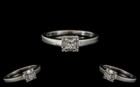 Platinum Set - Attractive Diamond Set Dress Ring. Marked PT 950.