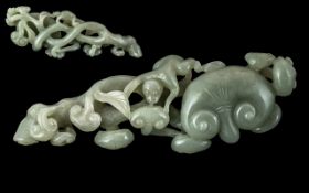 Chinese Late 19th / Early 20th Century Well Carved Jade Figure,