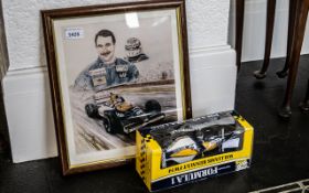 Racing Interest - Nigel Mansell Framed Picture & Die Cast Model,