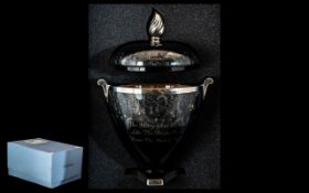 Wedgwood Black Millennium Dawning Vase, with original box.