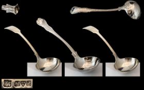 Fine Pair of Sterling Silver Ladles of Medium Size. Excellent Proportions. Hallmark Chester 1913,