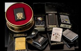 A Collection of Seven Zippo Lighters, all in original boxes.