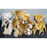 Collection of Four Teddy Bears, including a Bertram Limited Edition by Deans Ragbook, No 38/500,